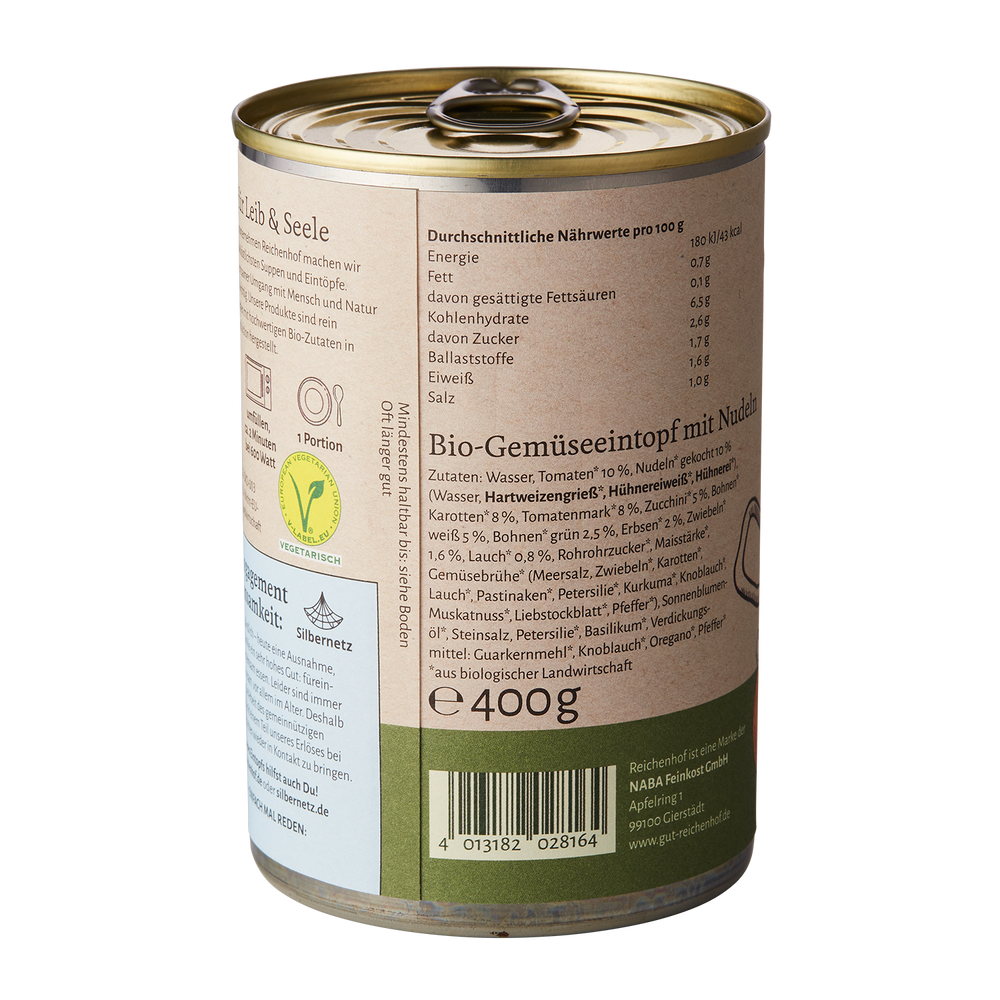 Bio Minestrone mit Nudeln